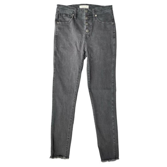 Madewell 10” High-Rise Skinny Stretch Jeans in Washed Black - Size 27 - Picture 6 of 16